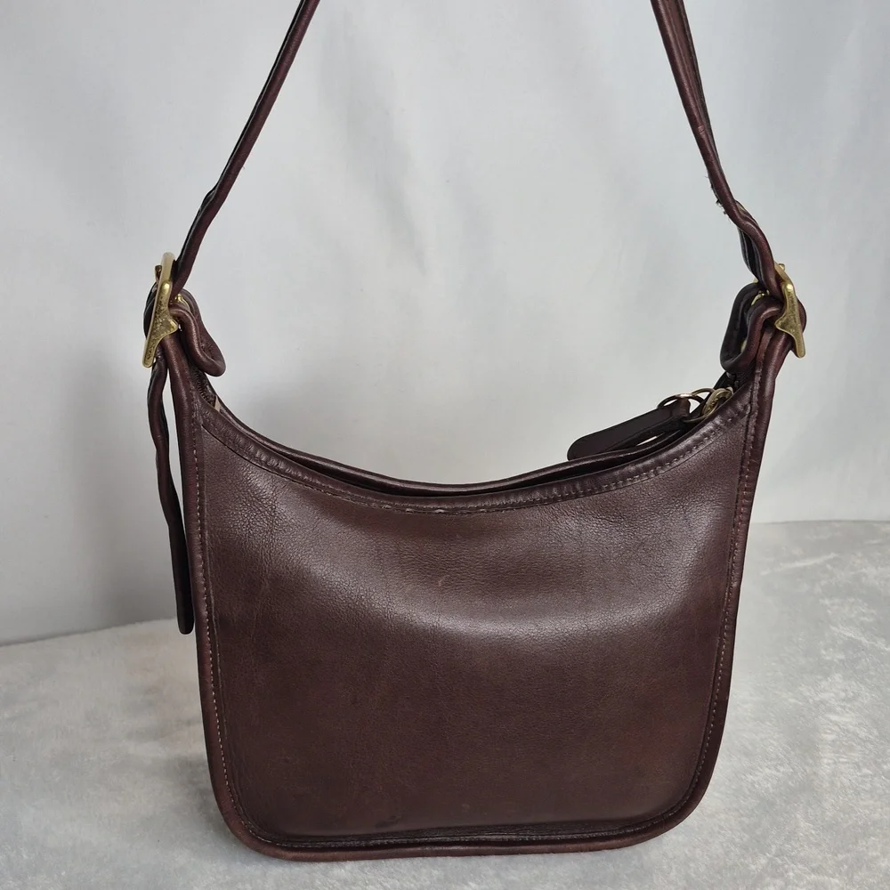 Coach Janice Legacy Dark Brown Leather Shoulder Bag 9950 - Picture 9 of 17